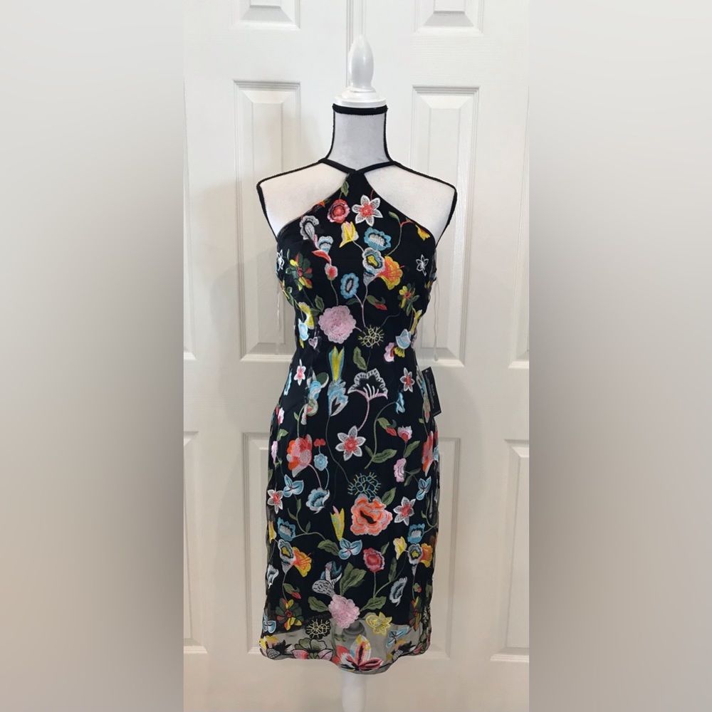 Venus-Floral A-Line Dress with Adjustable Straps NWT size: 8